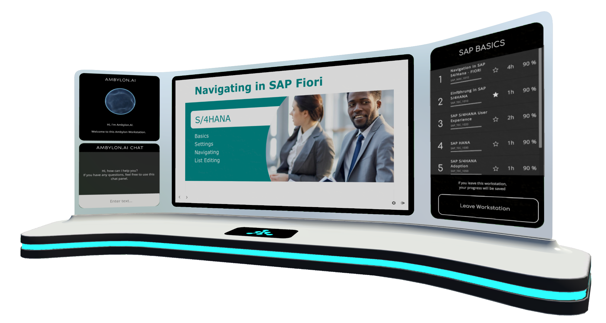 Image of the Ambylon 3D glowing workstation